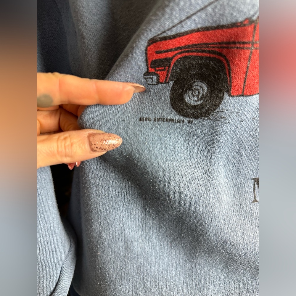 Vintage 80s-90s "50 Miles From Nowhere!" MAINE Crewneck Sweatshirt Size M - Picture 3 of 7